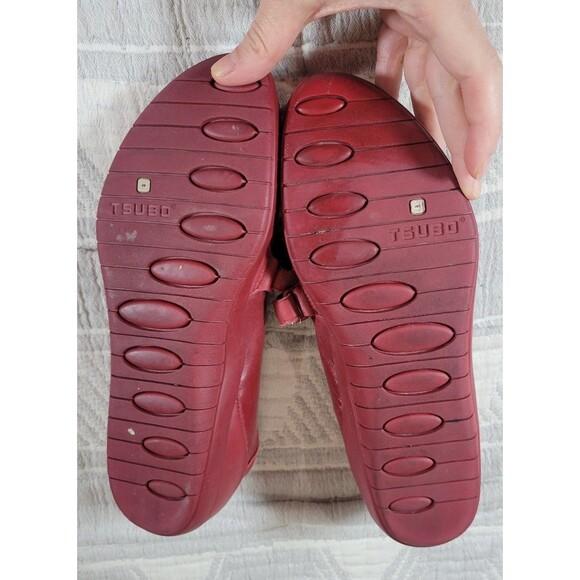 Tsubo Red Leather Mary Jane Flats Women’s 9 (EU 40) | Comfort Walking Shoes - Picture 5 of 8